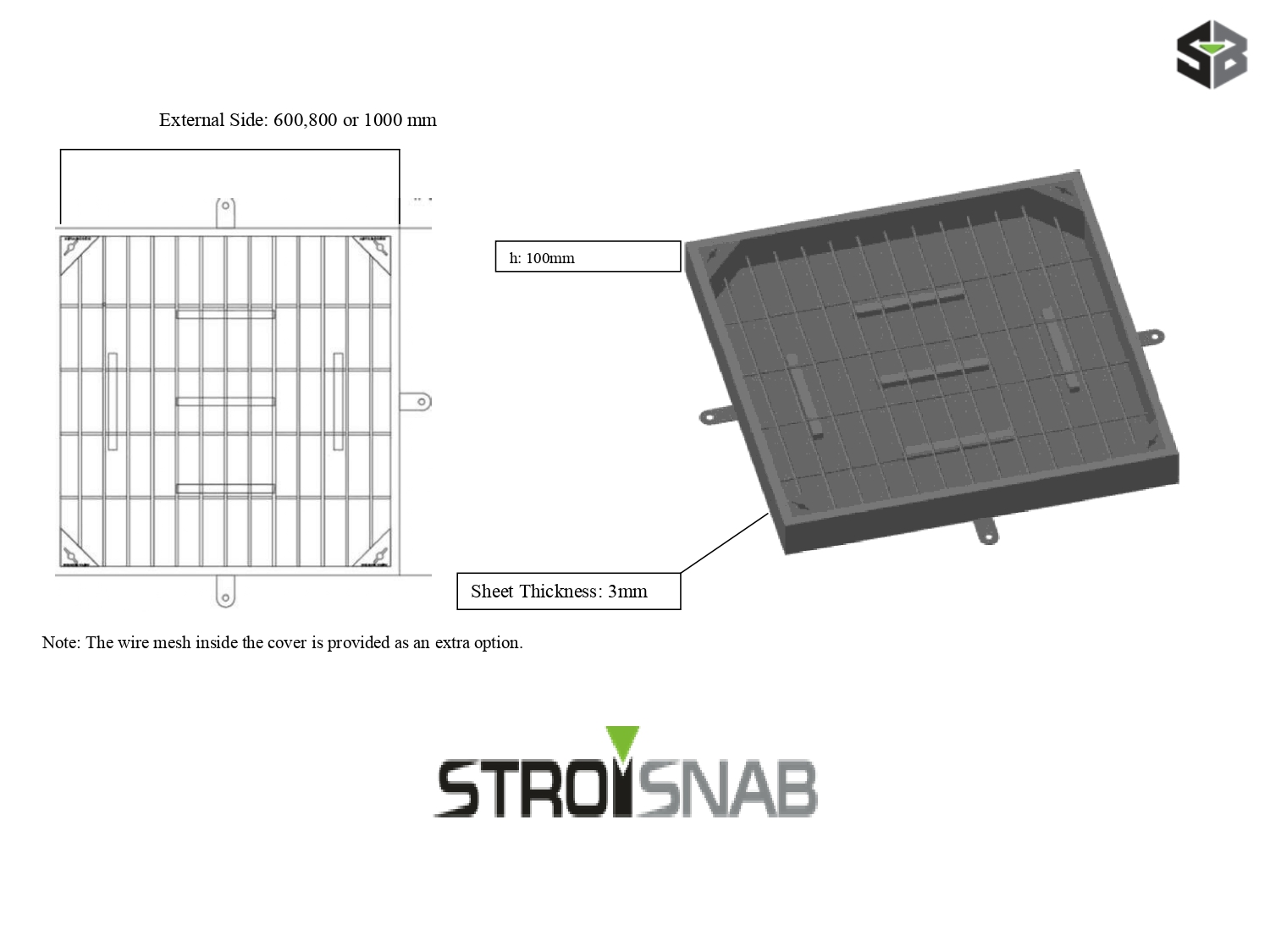 Access cover with flooring built-in, Class C250