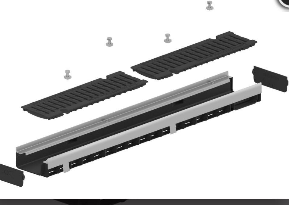 Линейни Отводнители PP, 1000x156x71, Клас D400