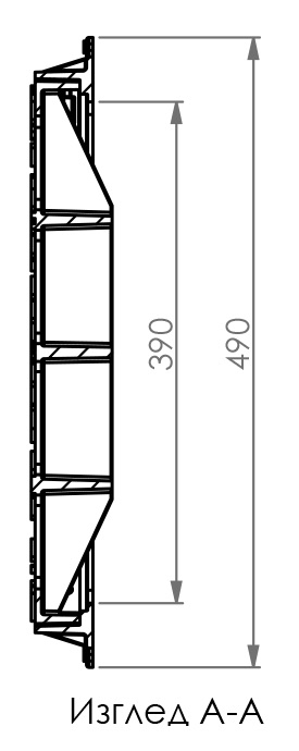 Grile din fontă, 390x390mm, clasa C250
