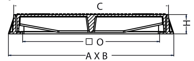 Чугунени Решетки,  472x472mm, Клас D400
