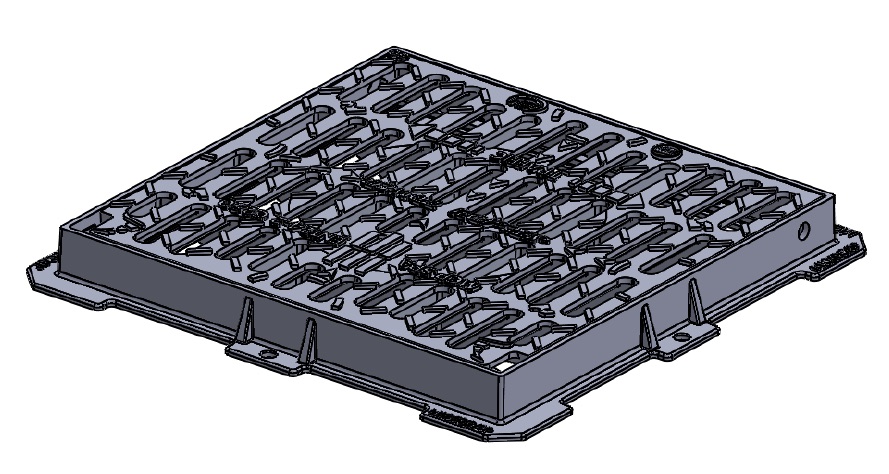 Grile din fontă, 390x390mm, clasa C250